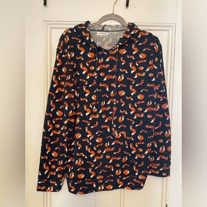 Fox Print Soft Cozy Hoodie